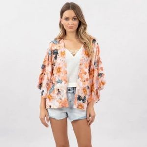 Rip Curl Super Bloom Floral Open Front Kimono